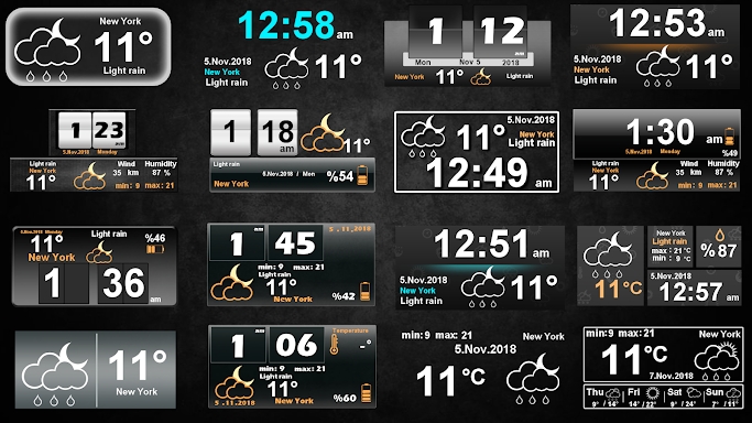 Weather Clock screenshots