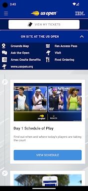 US Open Tennis Championships screenshots