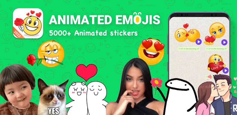 Animated Emojis Sticker for WA screenshots