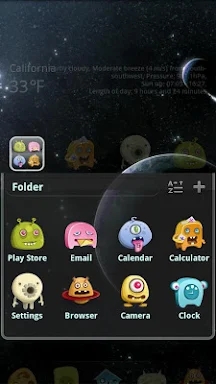 Alien GO LauncherEX Theme screenshots
