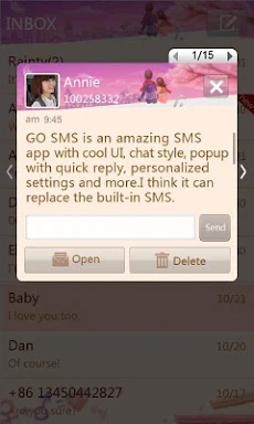 GO SMS Pro Valentine love them screenshots