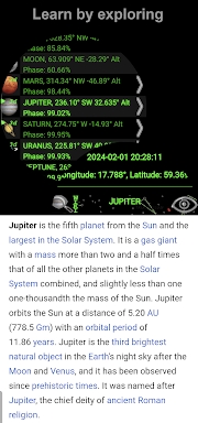 Planet Finder screenshots
