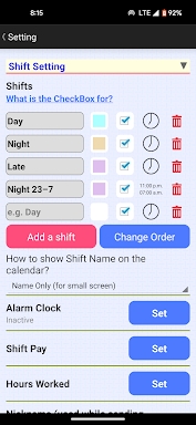 Shift Calendar (since 2013) screenshots