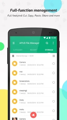 APUS File Manager (Explorer) screenshots