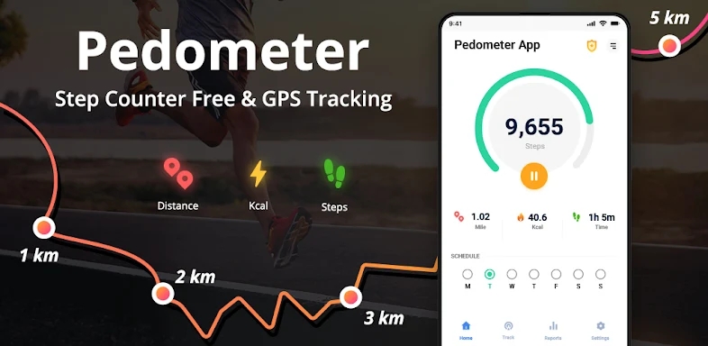 Pedometer Step Counter App screenshots