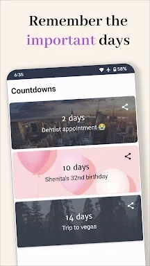 Days Until countdown | widget screenshots