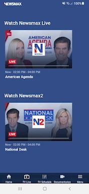 Newsmax screenshots