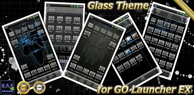 GLASS GO Launcher EX Theme screenshots
