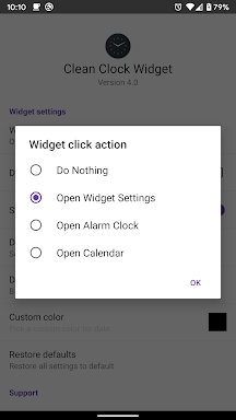 Clean Clock Widget screenshots