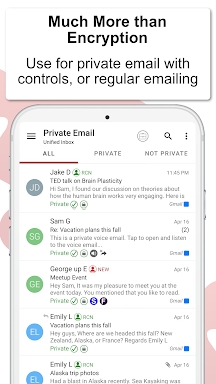 EPRIVO Encrypted Email & Chat screenshots