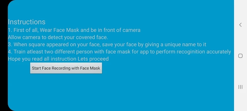 Face Recognition From Face Mask screenshots