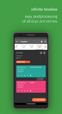 Swipetimes › Time tracker screenshots