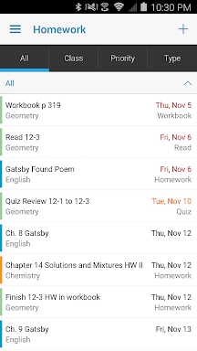 myHomework Student Planner screenshots