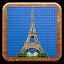 Eiffel Tower in bricks icon