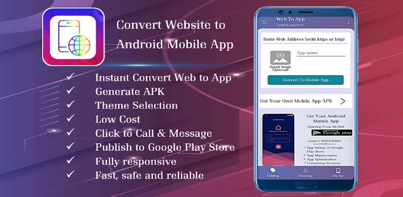 Web to App (Instant convert) screenshots