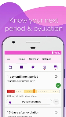 Period and Ovulation Tracker screenshots