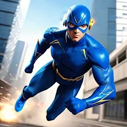 Superhero Flying speedster