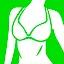 Beautiful breast workout icon