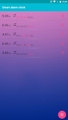 Smart alarm clock screenshots