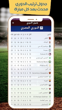 ترتيب الدوري المصري الممتاز screenshots