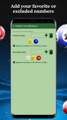 Lotto generator & statistics screenshots