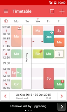 TimeTable++ Schedule screenshots
