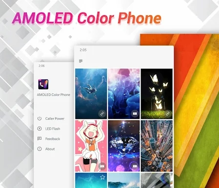 AMOLED Color Phone: Caller The screenshots