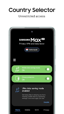 Samsung Max VPN & Data Saver screenshots