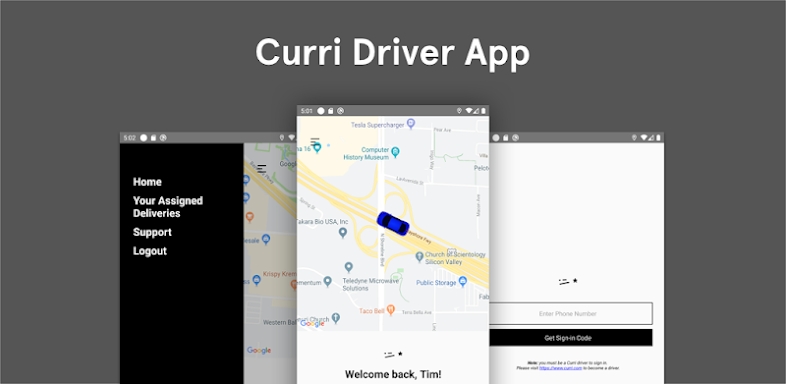 Curri Driver screenshots