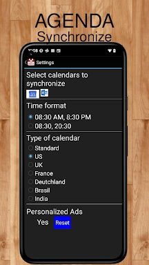 Calendar 2024, agenda screenshots