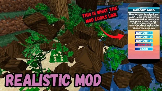 Realistic Mod For Minecraft PE screenshots