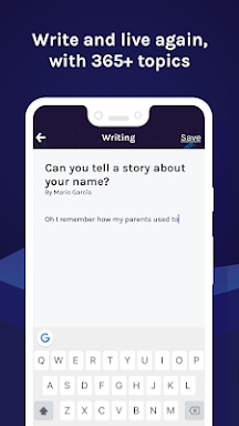 Yester: Write the story of you screenshots