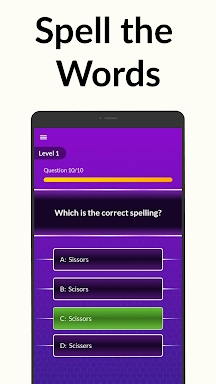 Spelling Quiz: Spell the words screenshots