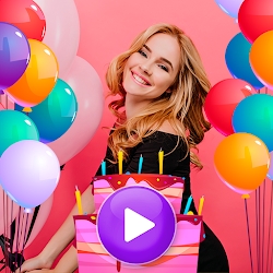 Happy birthday video with photos and music