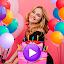 Happy birthday video with photos and music icon