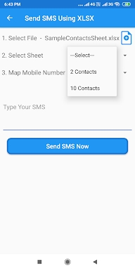 Bulk SMS Send Using Excel screenshots
