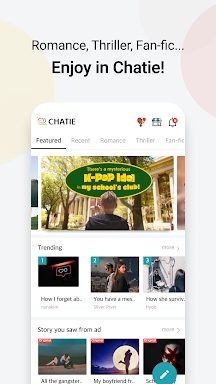 Chatie - chat stories screenshots