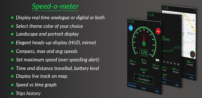GPS Speedometer HUD - Odometer screenshots