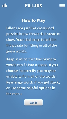 Fill-Ins · Word Fit Puzzles screenshots