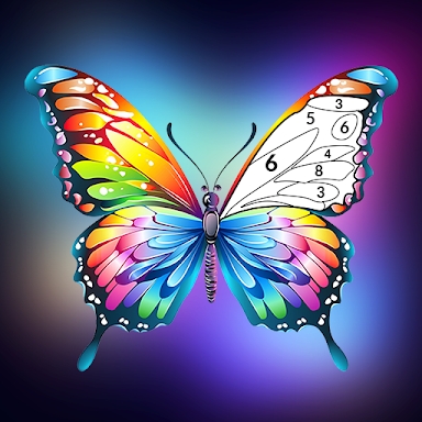 Butterfly Paint by Number Game screenshots