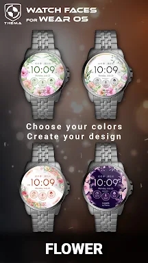 Flower Watch Face screenshots