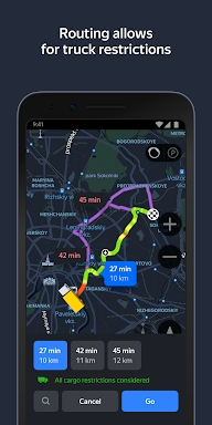 Yandex Navigator screenshots