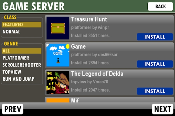 Game Creator Demo screenshots