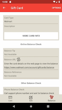 Gift Card Balance screenshots