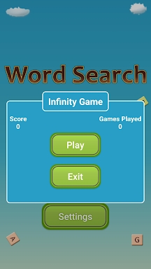 Word Search Game in English screenshots