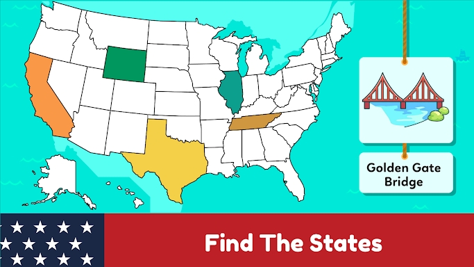 USA Map Kids Geography Games screenshots