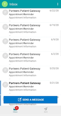 Patient Gateway screenshots