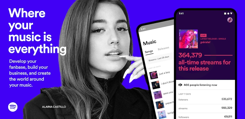 Spotify for Artists screenshots
