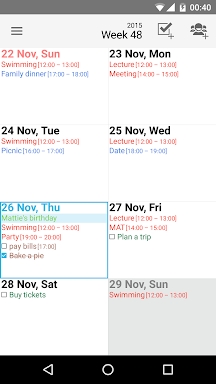Day by Day Calendar screenshots