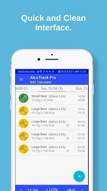 AlcoTrack: BAC Calculator screenshots